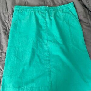 KORET 70's Vintage, Size 12 Green flat-front skirt